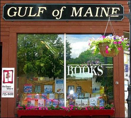 Window display: Books in Nature.