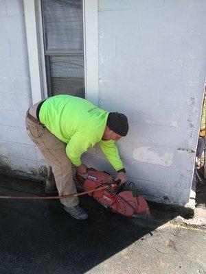 French drain install