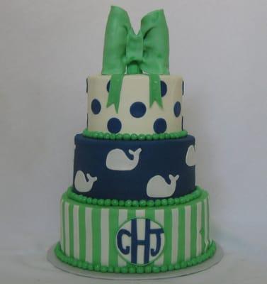 Whale Baby Shower Cake