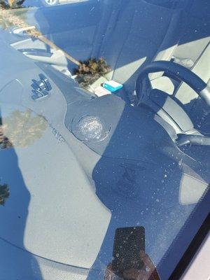 broken windshield