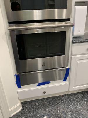 Installing a double wall oven