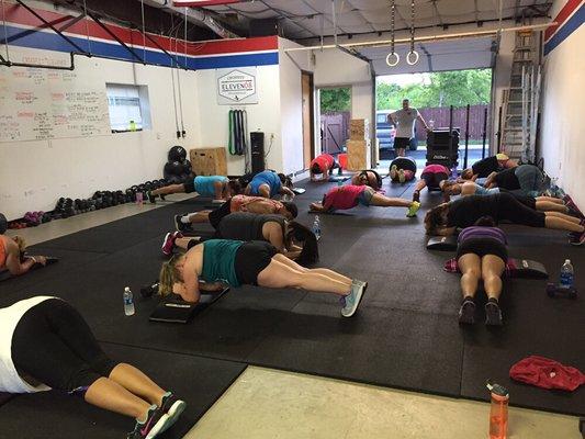 7pm Endurance class ending the day with some planks