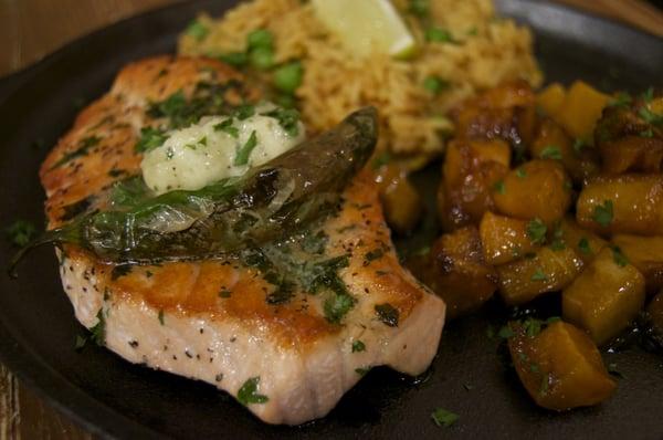 Pan Seared Salmon Steak