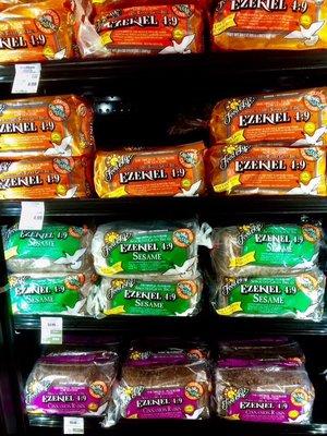 A real, natural whole-food, Ezekiel bread is more perishable than many breads. Many retailers only carry it frozen.