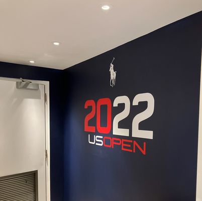 Vinyl wall installation 
US Open Ralph Lauren