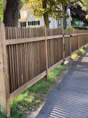 New custom wood fence / Winchester