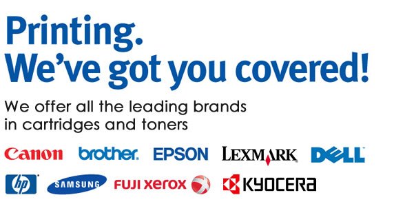 We carry all types of Toner Cartridges.  Brand Name and Compatible