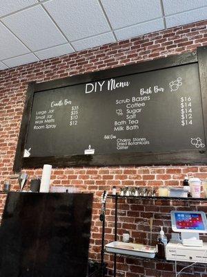 DIY menu