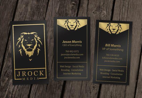 New Business cards for JROCK MEDIA!