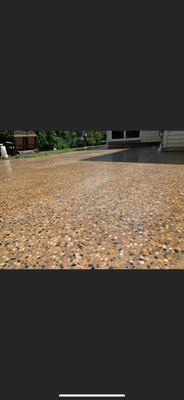 Exterior Patio Large Aggregate and Seal