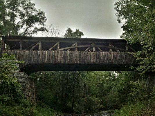 Knapp's Covered Bridge, Bradford County, PA 30 feet over Brown's Creek