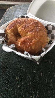 The freaking fried croissant, churro style, stuffed with caramel and Bavarian cream. So good.