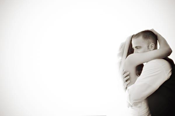 Malibu, CA, Los Angeles Wedding Photography, Wedding Portraits, Bride and Groom embrace