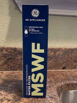 Genuine G.E. refrigerator water filter was competitively priced.