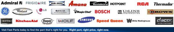 Most Appliance Brand Parts at Discounted Prices