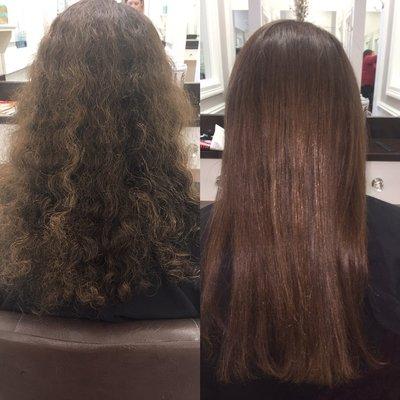 Keratin before and after!