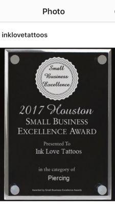 2017 award in piercing category