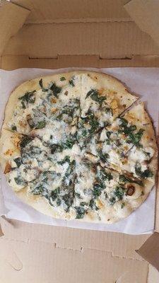 Spinach Ricotta Mushroom  Pizza