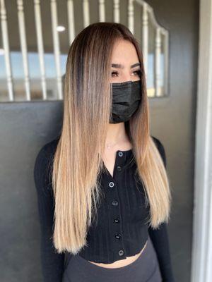 Balayage/baby lights by Lindsey