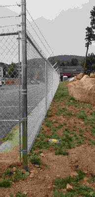 Chain link Fence with Barb wire