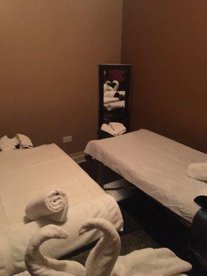 Couples massage room