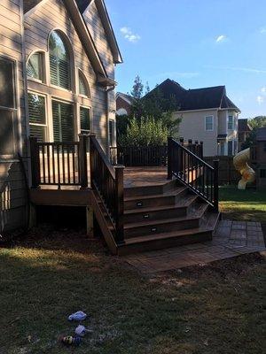 Trex Deck with Lighted Stairs