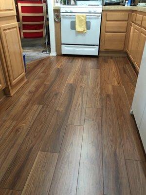 The finished Carolina hickory floor.