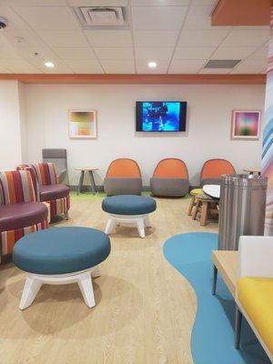 Pediatric waiting room Complete with cartoons