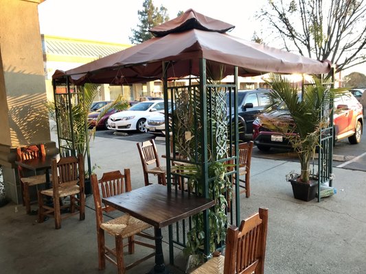 Their patio for outdoor dining