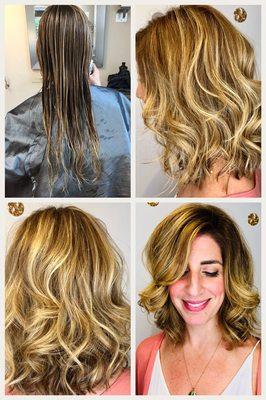 Balayage sombre and a lob