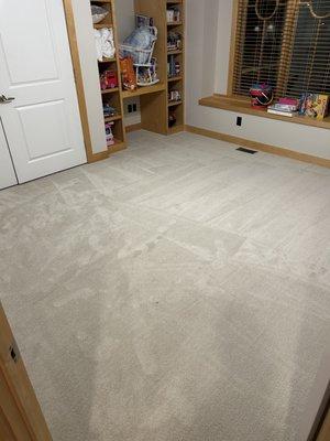 Completed carpet job