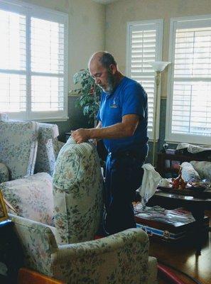 Cleaning couch