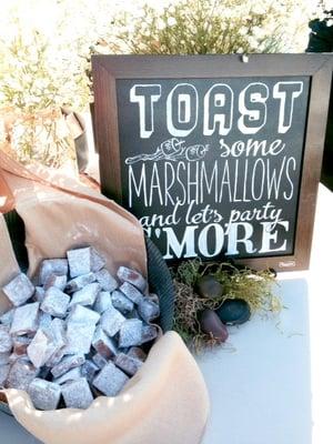 Toast some Marshmallows and  let's party S'more! Part of our Signature S'mores station.