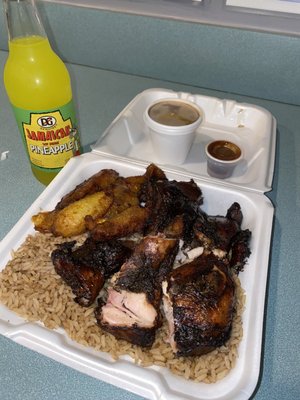 Jerk Chicken with Jamaican Pineapple soda