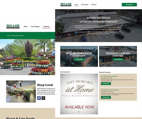 Web Design and Development done for a local hardware store.