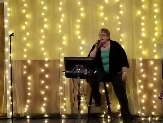 Miss Pat singing at karaoke. Friday & Saturday night 8pm to closing time.