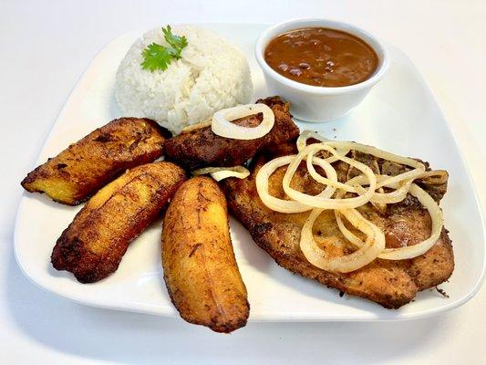 Deep Fried Pork Chop Platter.