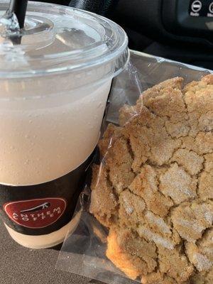 Lavender lemonade freeze & honey peanut butter cookie :)