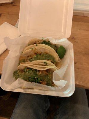 Chicken tacos $10