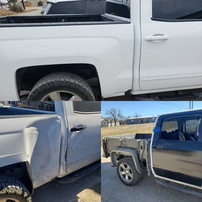 Replaced quarter panel and door