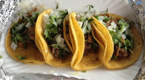 Tripa, barbacoa and pork tacos, YUM YUM!