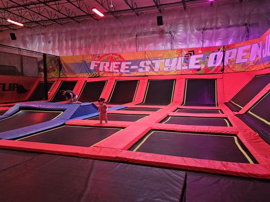 Trampoline jump area