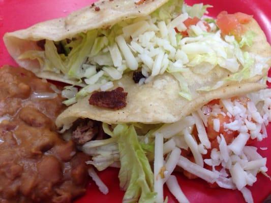 ground beef tacos with comida corrida