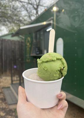 Matcha Caramel and Oreo Miso