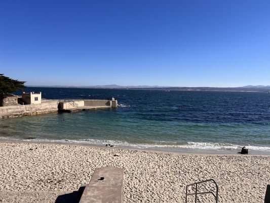 Super clear water at the Pacific Grove Lovers Point Cove.