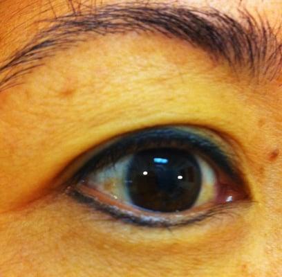 Upper and Lower eyeliner done by Gigi 10 years ago.  Still looks fresh