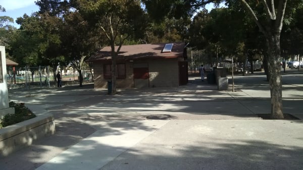 Restrooms and sinks.