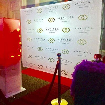 Step and repeat, Open-air photo booth to match your event and promote your brand.  A great compliment for marketing efforts.