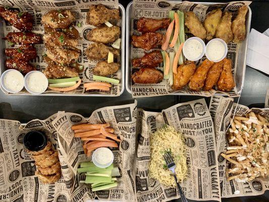 Selection of wings and sides