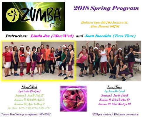 Hooray!  After being out for over 4 months, our Tues/Thur class will be back at Halawa gym on 1/9/18!!  Come and join us!